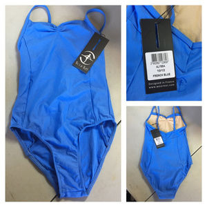 Wear Moi French Blue Leotard Size 10-12 yrs